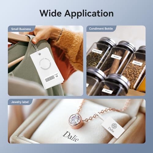 NIIMBOT D11 New Version Label Maker Machine with Tape,300DPI Bluetooth Label Printer, Portable Thermal Printer,Sticker Maker for Organizing Home Office School,White 5