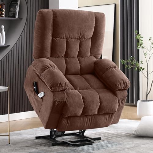 BOSMILLER Power Lift Recliner Chair Recliners for Elderly with Heat and Massage Recliner Chair for Living Room with Infinite Position and Side Pocket,USB Charge Port