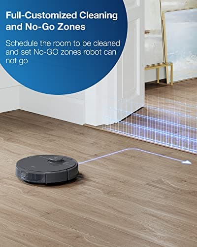 Ecovacs Deebot T8 Robot Vacuum and Mop Cleaner, Precise Laser Navigation, Multi-floor Mapping, Intelligent Object Avoidance, Full-customize clean, No-go and No-mop Zones, Auto-empty Station Compatible 5