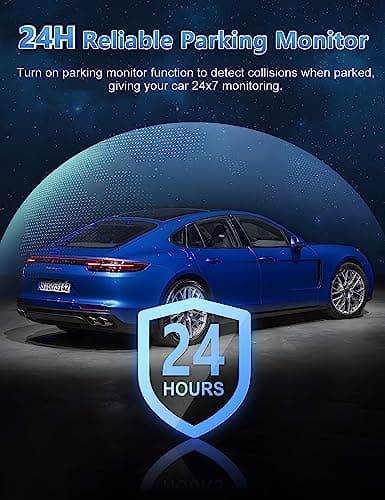 Dash Cam Front and Rear Camera, CHORTAU 3Inch Screen WiFi Dash cam, 2.5K+1080P Dash Camera for Cars, Dashboard Camera with Free 64GB Card, Type-C Port, Parking Monitor, Super Night Vision 6