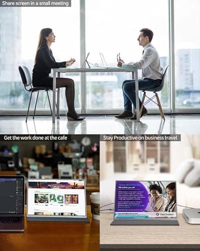 Intehill 4K Portable Monitor for Laptop, 3840x2400 Portable IGZO Display 16:10, 100% sRGB USB-C HDMI External Display with Speakers, Travel Monitor Second Screen with Magnetic Protective Cover, U13NA 9