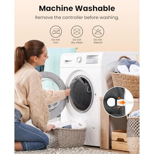 BOB AND BRAD Heating Pad for Back Pain Relief, FSA Edge-Weighted Electric Heat Pad for Neck HSA Eligible, Shoulders &Full Body Relief, Fast Heating, ETL Certified, Gift for Women Men Family 24"x34" 9