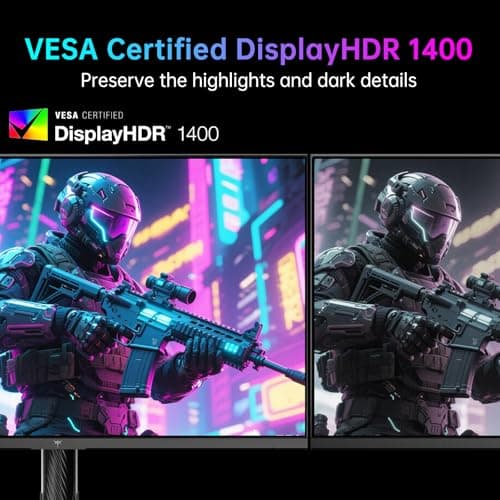 KTC 27 Inch 4K MiniLED Gaming Monitor, UHD 3840x2160 Dual Mode (4K 160Hz/FHD 320Hz), HDR 1400, Fast IPS, Type-C 65W, KVM, VESA, Tilt & Swivel & Height Adjustable, White, M27P6 5