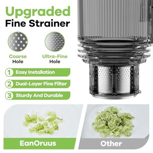 Cold Press Juicer, 5.3" Wide Feed Chute Juice Extractor Machine with 400W, High Juice Yield, Slow Masticating Juicer for Whole Vegetables & Fruits, Metallic Silver 7