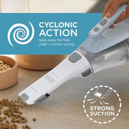 BLACK+DECKER 16V MAX dustbuster Cordless Hand Vacuum with Charger, Wall Mount and Brush Crevice Tool (CHV1410L32) 6