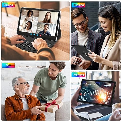 Latest 2025 Android 13 Tablet, 128GB+16(8+8 Expand)GB/512GB Expandable, Octa-Core Tablet with 5G WiFi, 8000mAh Battery, 10.1 inch Tableta with 21MP Camera, Tableta with Keyboard, Bluetooth,Mouse, Case 8