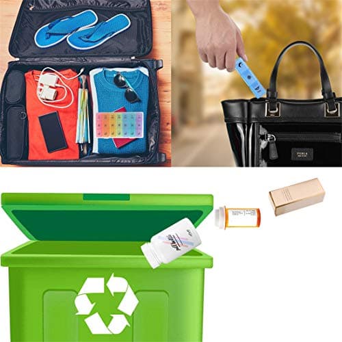 Weekly Pill Organizer,3-Times-A-Day 7 Day Pill Box Large Compartments Moisture-Proof Pill Case Medication Reminder Portable Travel Container for Vitamins Fish Oil Compartments Supplements 7