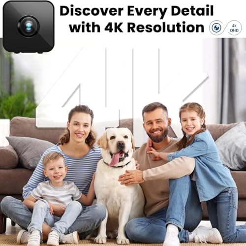 Terura 4K Mini Indoor Wireless Camera Micro Pet WiFi Small House Tiny Body Security Camera Nanny Smart Cameras,Night Vision Motion Detection Indoor Outdoor 7