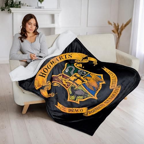 Get Trend Harry Potter Gifts Heated Blanket Electric, Twin Size Luxurious Fleece Weighted Blanket, Fast Heating with 9 Heat Settings & Auto Shut-Off, 65x90in (Black Harry Potter, Twin US) 2