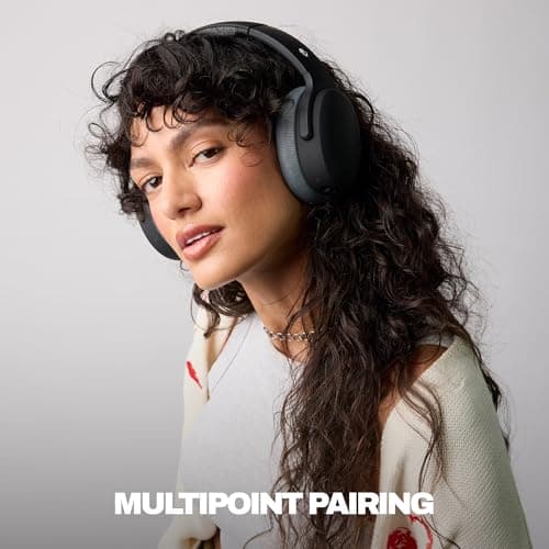 Skullcandy Crusher ANC 2 Wireless Over-Ear Bluetooth Headphones with Multi-Sensory Bass, Active Noise Cancelling, Up to 60 Hours Battery, Microphone for iPhone Android - Black/Asphalt 6