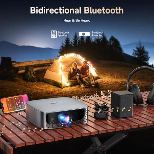 [Short Throw/Built in Apps] Projector 4K with WiFi and Bluetooth, 2000ANSI TOF Auto Focus Keystone Smart Projector for Dolby Audio Home Theater Movie, Kogata Outdoor Projector Portable Ceiling Gray 8