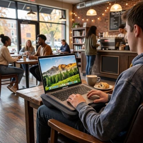 LAPGEAR Compact Lap Desk – Fits Up to 14″ Laptops – Charcoal – Style No. 43105 6