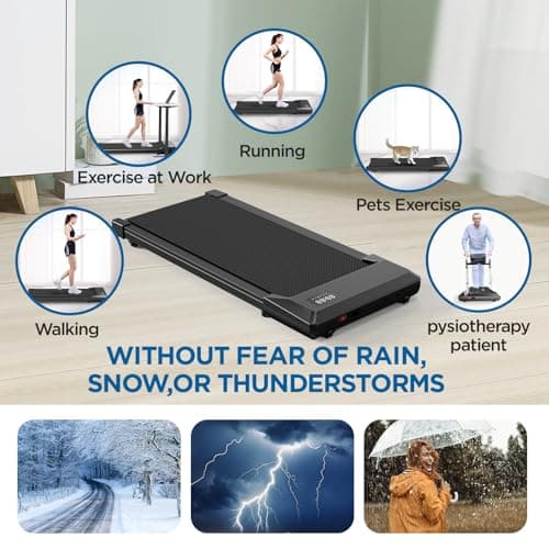 MJWW Walking Pad, 2-in-1 Home/Office Walking Treadmill,mini Treadmills for Small Spaces with APP & Remote Control,2.5HP Quiet Portable Treadmill 6