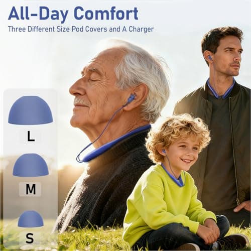 CXPSUE Neckband Earbuds Bluetooth with Stereo Sound,Headphones Wireless with 60 Hours Playtime,Wireless Headphones,Ear Buds Wireless Bluetooth Earbuds (3pack Blue) 8