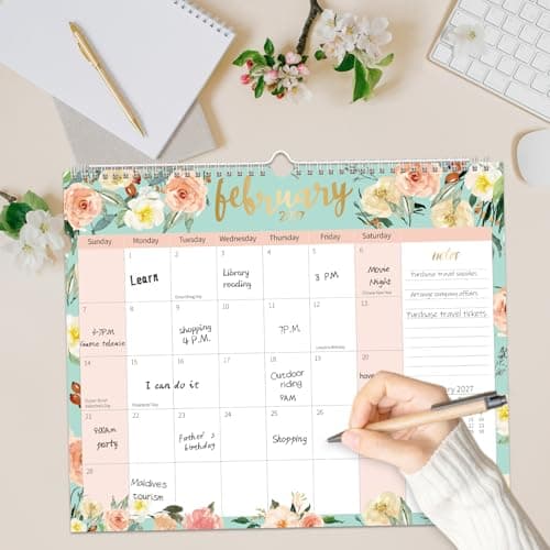 GuassLee Wall Calendar 2026-2027, Calendar Wall 2026, 18-Months Hanging Calendar Jan. 2026 to Jun. 2027, 14" x 11.5" Monthly Planner Wall with Thick Paper for Office School Home Teacher Academic 5