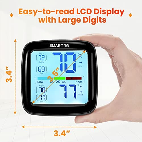 SMARTRO SC42 Professional Digital Hygrometer Indoor Thermometer Room Humidity Gauge Pro Accuracy Calibration 7
