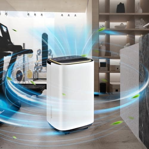 Sweetcrispy 4,500 Sq. Ft. Dehumidifier for Basement, 50 Pints Dehumidifiers for Home with Drain Hose, 1.58 Gallon Water Tank Portable Quiet Moisture Remover, Ideal for Whole House, Bedroom & Bathroom 5