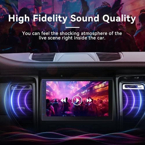 Haudio Double Din Car Stereo Radio with 7 inch HD Touchscreen, Wireless Apple Carplay & Android Auto, Bluetooth, SWC, Mirror Link, AUX,FM Car Radio Receiver(No backup reversing camera)|for All Vehicle 5