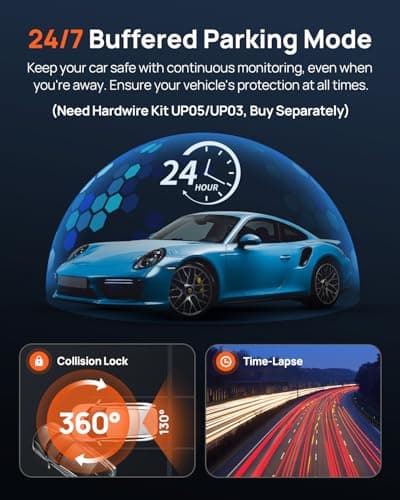 70mai Dual Dash Cam Front and Rear 4K, Car Camera for Cars with Sony IMX678, STARVIS 2 Night Vision, 4G LTE, AI Motion Detection, ADAS, 5GHz Wi-Fi 6, Parking Monitor, Voice Control (4K Omni X800) 7