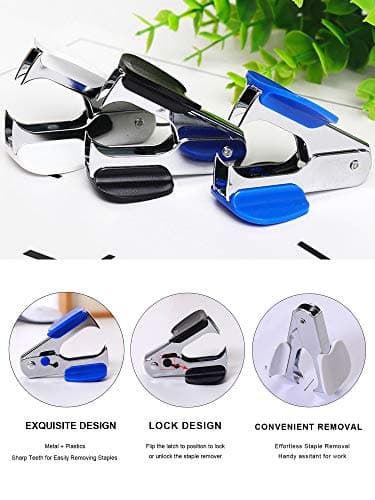 Leven Effortless Desktop Stapler, 40 Sheet Capacity, One Finger Touch Stapling, Easy to Load Ergonomic Heavy Duty Stapler, Includes 1500 Staples and Staple Remover 6