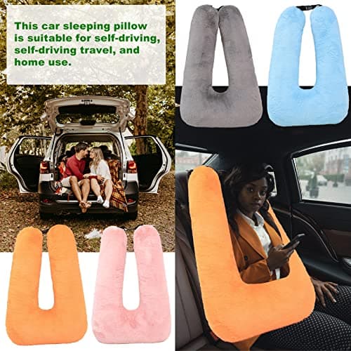 S-SNAIL-OO Travel Pillow Car Pillow(28x18in) U Shaped Cushion Pillow, Long Distance Travel Sleep Pillow for Head and Body Support for Adults Children (Blue) 7