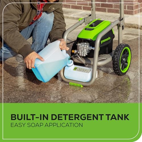 Greenworks Pro Brushless 2300 PSI (SGS Certified) 2.3 GPM Max / 1.2 GPM Electric Pressure Washer (Foldable Handles, Rugged Steel Frame, 25 FT Hose, 35 FT GFCI Power Cord) 6