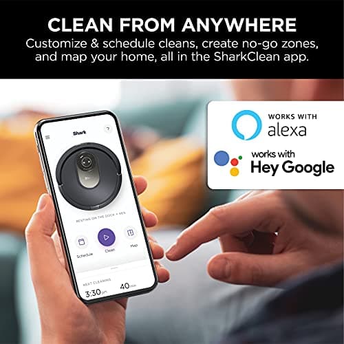 Shark AV2001 AI Robot Vacuum with Self-Cleaning Brushroll, Object Detection, Advanced Navigation, Home Mapping, Perfect for Pet Hair, Compatible with Alexa, Gray 6