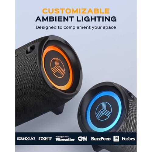 TREBLAB HD-Max - Loud Portable Bluetooth Speaker for Outdoor Parties, Beach & Camping - Powerful Wireless Stereo Sound with Deep Bass, IPX7 Waterproof, 20H Playtime, Powerbank to Charge Your Devices 6