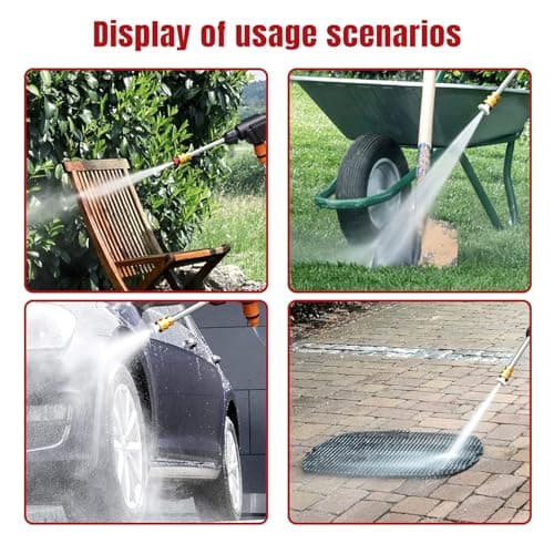 Cordless Pressure Washer, Portable Battery Power Washer, 48V Hand Held Pressure Washer with 2 Batteries, Small Electric Power Cleaner for Car, Garden, Floor 7