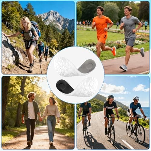 2 Pairs 4D Cloud Insole Soft Memory Foam Cushioning Insoles Relieve Foot Pain,Super Soft for Sports,Running Insoles 5