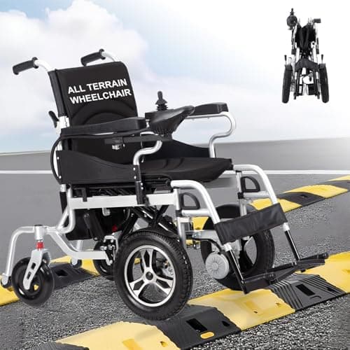 Electric Wheelchairs for Adults,16" Big Front Wheel All Terrain Wheelchairs,Lightweight Folding Motorized Wheelchairs for Seniors,Portable Intelligent Power Wheelchair for Indoor/Outdoor Mobility