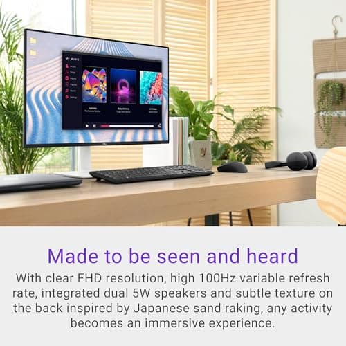 Dell S2725HS 27 Inch Monitor, FHD (1920x1080) Display, 100Hz Refresh Rate, 1500:1 Contrast Ratio, TÜV Rheinland Eye Comfort 4 Star, Integrated 2x5W Speaker, Height/Tilt/Swivel/Pivot- Ash White Color 5