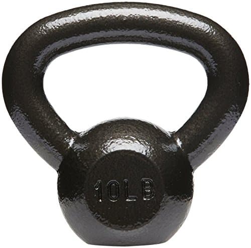 Amazon Basics Cast Iron Kettlebell for Strength Training, 10 Pounds, Easy to Hold, Black