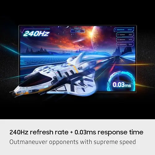 SAMSUNG 27-inch Odyssey QD-OLED G8 (G81SF), 4K, 240Hz, Gaming Monitor, 0.03ms Response Time, DisplayHDR True Black 400, AMD FreeSync™ Premium Pro, Ergonomic Stand, LS27FG810SNXZA, 2025 7