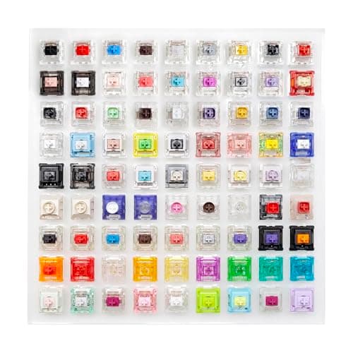 KPREPUBLIC New 81 Switch switches Tester with Acrylic Base Blank keycaps for Mechanical Keyboard Cherry kailh Box Candy gateron jwick lect (New 9x9 Switch Tester)