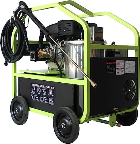 Green-Power America Commercial Hot Water Pressure Washer GNHW4540E - 4500 PSI, 4.1 GPM, Gas Engine, Diesel Burner