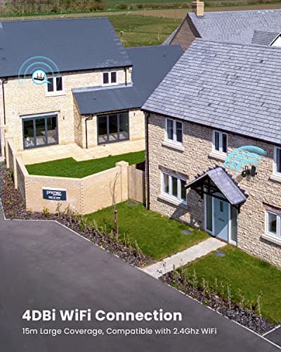 Security Cameras Wireless Outdoor, 2K Solar security camera System 360° PTZ with Spotlight & Siren, ieGeek 2.4Ghz Outdoor Security Cameras,Color Night Vision, PIR Motion Detection, 2-Way Talk, IP65 8