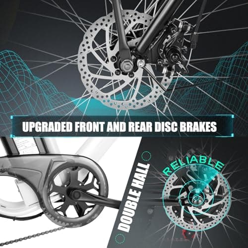 ANCHEER 26'' Electric Bike for Adults, Peak 750W Low Frame Electric City Bike with 48V/374Wh Battery, Up to 50Miles Step Through Commuter Ebike/Electric Bicycle with Basket, LCD Display 8