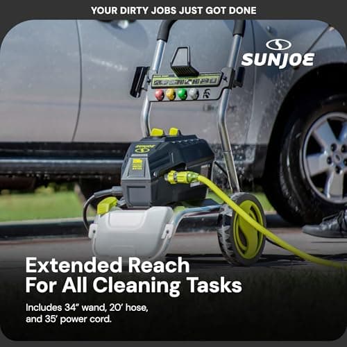 Sun Joe SPX4800 14.9-Amp Electric Pressure Washer, w/ 5 Quick-Connect Tips, Detergent Tank, Cleans Cars, Fences, Patios, Decks, Sidewalks & More 5