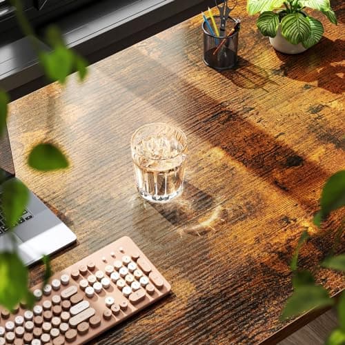 Coleshome 40 Inch Computer Desk, Modern Simple Style Desk for Home Office, Study Student Writing Desk, Vintage 6