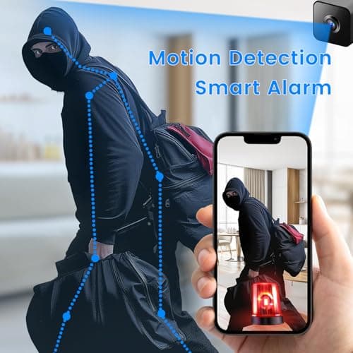 4K WIFI Home Security Camera Wireless Mini Indoor Hidden Spy Camera 4K HD With Night Vision Function, Motion Detection Application Built-in Battery Cat And Dog Camera For Home Security Dog Pet Camera 8