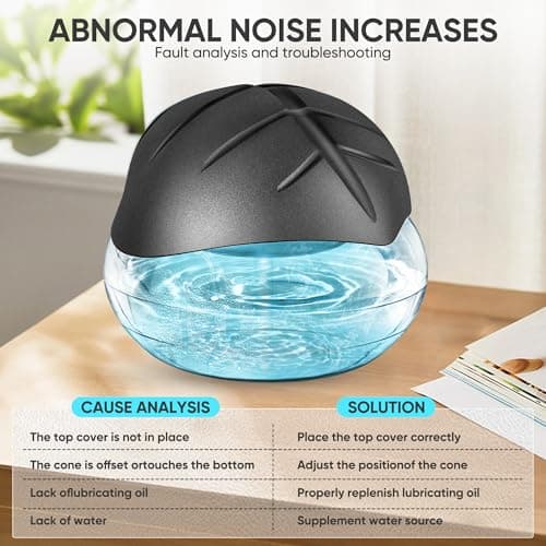 Water Based Air Purifier for Home with Essential Oil Diffuser and Humidifier Function, Rainbow Air Washer with LED Night Light, Freshener for Smoke and Pet Odors, Includes 6x10ml Essential Oils 8