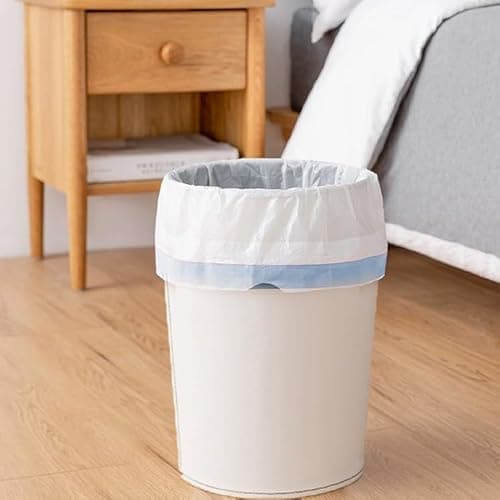 Small Trash Bags 4 Gallon - Drawstring 4 Gallon Trash Bag, Tear-Free 4 Gal Small Garbage Bags, Separated Unscented White Small Trash Bags Bathroom Trash Bags, 57 Count 6