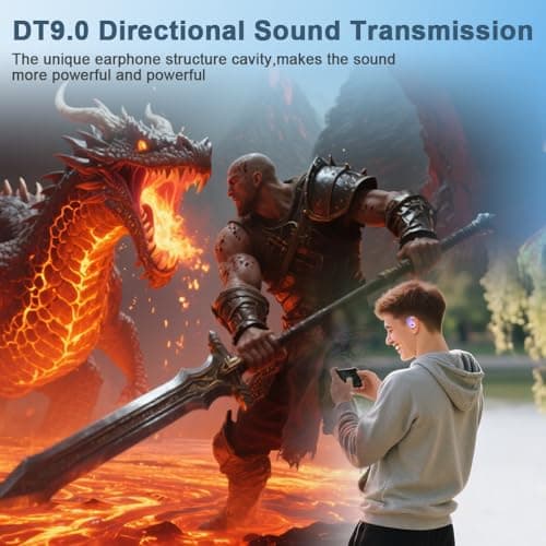 ZYHKJYL OWS Wireless Bluetooth Earbuds/Headphones, Ball Shape Charge Case, Bluetooth 5.4 with Built-in Mic, Flexible Earhook for Sports, Work, Travel, Easy to Carry [Purple] 7