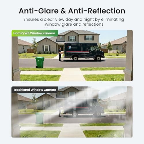 HOMIQ LIFE Window Security Camera 3MP 2K, Indoor WiFi Cameras 2.4GHz/5GHz with Colorvue AI Color Night Vision, Person Detection with Auto-Focus, 24/7 Recording Compatible with Alexa & Google Home 5