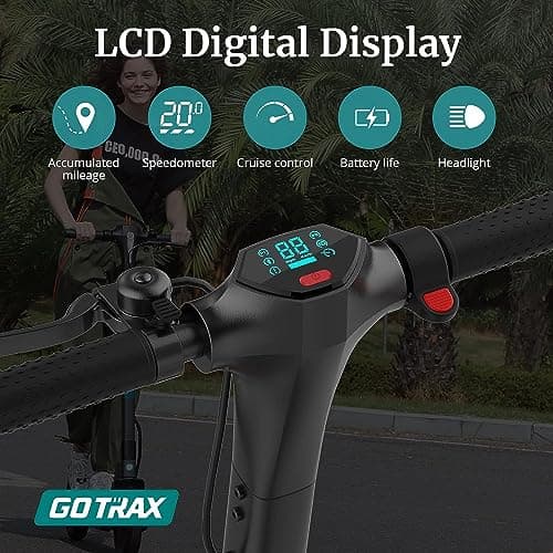 Gotrax XR ELITE MAX Electric Scooter -10" Pneumatic Tires, Max 20 Miles Range, 20 Mph Speed Power by 350W Motor, Large Digital Display and Cruise Control for Foldable Commuter E-Scooter for Adult 5