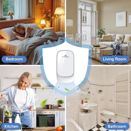 Morrerfresh Air Ionizers, Plug in Negative Ion Air Purifier, Pet Odor Eliminator for Dogs/Cats, Ozone Free Quiet Air Freshener for Small Spaces/Cat Litter Room, Kitchen, Smoke Dust, Mini Air Cleaner 7