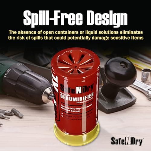 SafeNDry XL Gun Safe Dehumidifier - Portable Moisture Absorber, Prevents Corrosion, 450g Reusable Indicating Silica Gel Desiccant Canister for 60 Cubic Feet 6