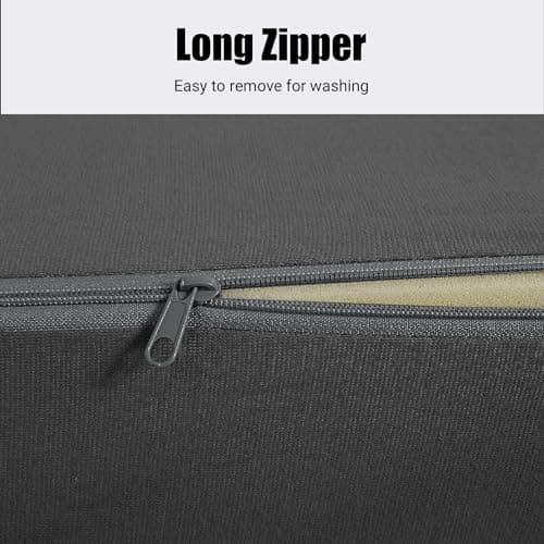 HOMBYS 100% Cotton Pillowcase for Cube Pillow-Soft and Breathable Cotton Pillowcase with Hidden Zip, 1 Pack Soft Stretch Cover Fits 90° (Do Not Include Pillow), Dark Grey 5