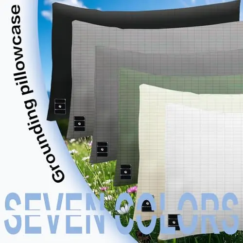 Ali King Grounding Pillowcase, 5% Pure Silver Fiber + 95% Soft Cotton Queen Size Earth Grounding Pillow Cases with Grounding Cord for Improve Sleep (Dark Grey, Queen (20x30inches)) 6